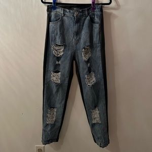 Akira leather jeans